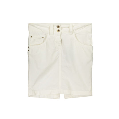 Patrizia Pepe White Cotton Mini Skirt