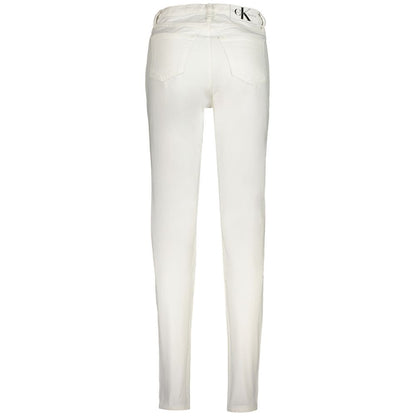 Calvin Klein White Cotton Mom Jeans Calvin Klein
