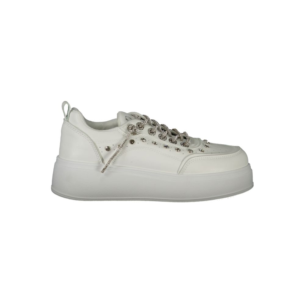 Laura Biagiotti White Polyester Athletic Sneakers Laura Biagiotti