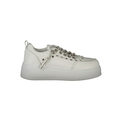 Laura Biagiotti White Polyester Athletic Sneakers Laura Biagiotti