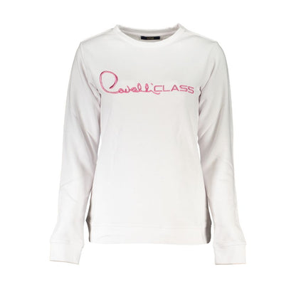 Cavalli Class White Cotton Women Sweater