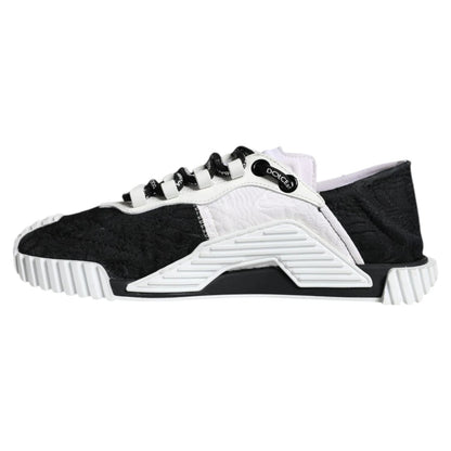 Dolce & Gabbana White Black Low Top NS1 Sneakers Shoes