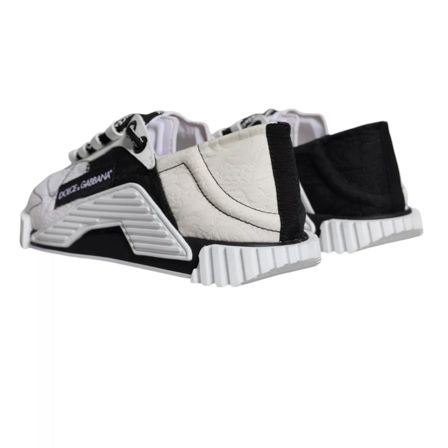 Dolce & Gabbana White Black Low Top NS1 Sneakers Shoes