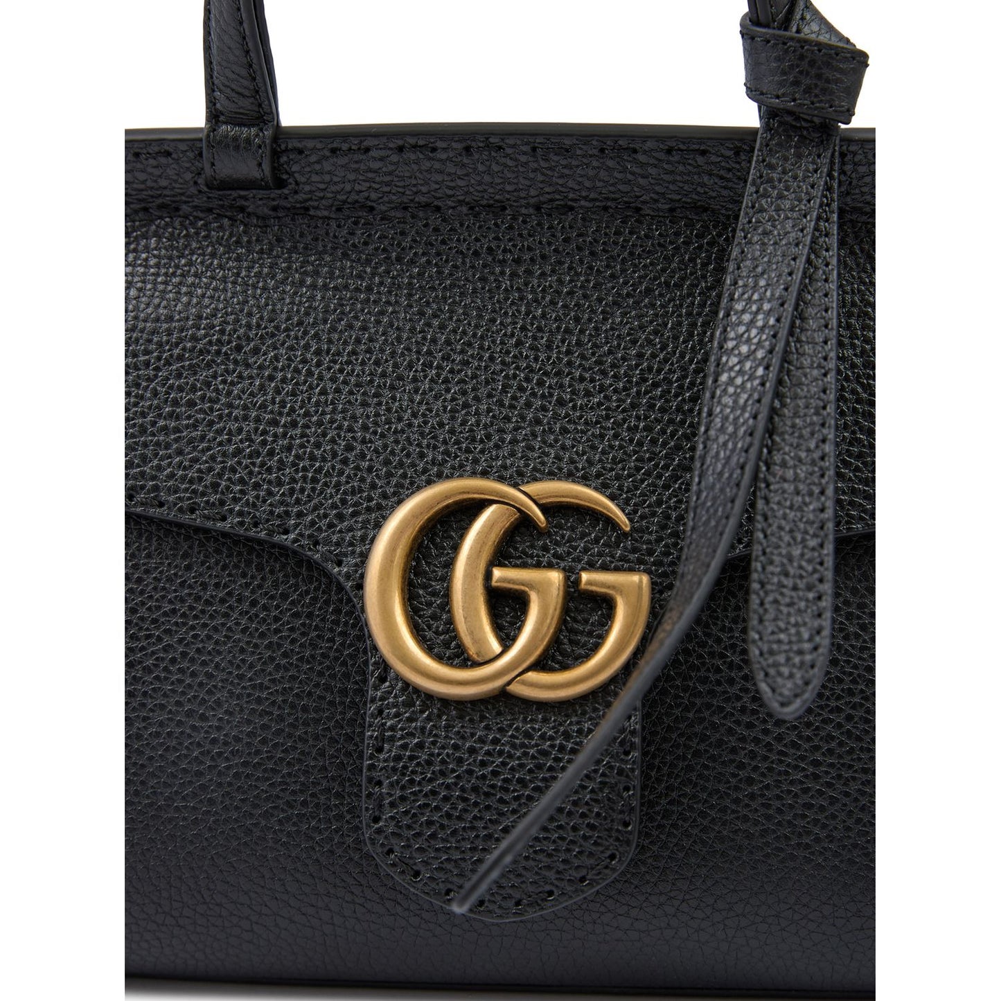 Gucci Black Leather GG Marmont Handbag