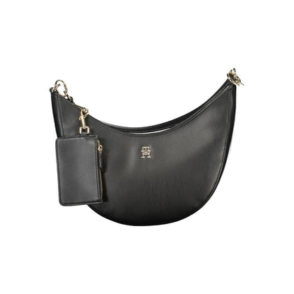 Tommy Hilfiger Black Polyurethane Women's Shoulder Bag