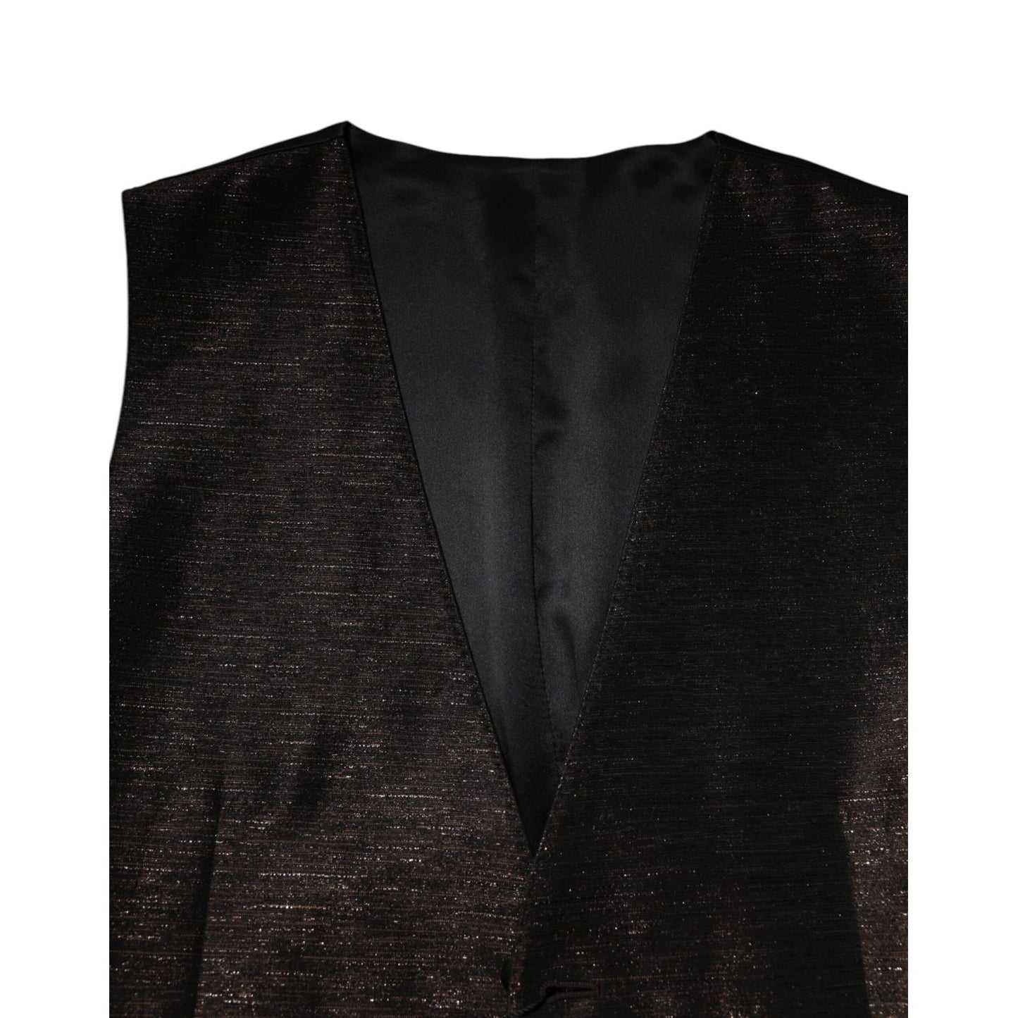 Dolce & Gabbana Dark Brown Dress Formal Men Waistcoat Vest
