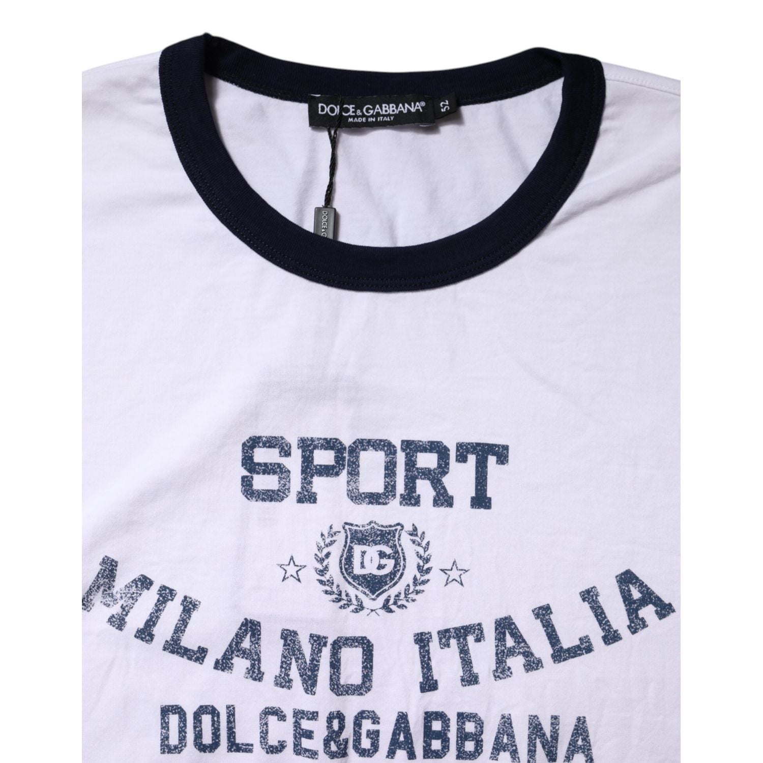Dolce & Gabbana White DG Logo Print Short Sleeve T-shirt