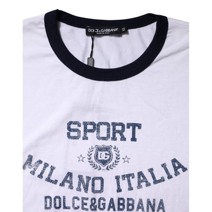 Dolce & Gabbana White DG Logo Print Short Sleeve T-shirt