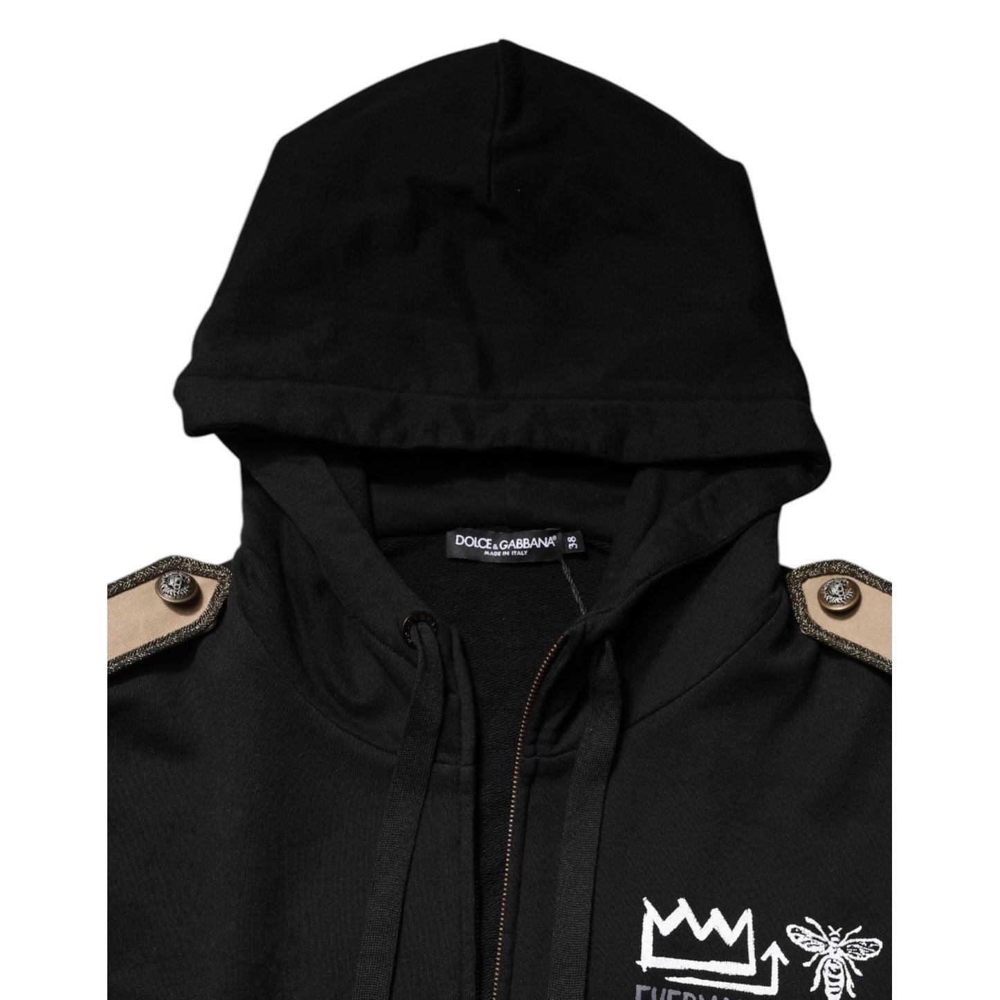 Dolce & Gabbana Black Logo Hooded Full Zip Sweatshirt Jacket Dolce & Gabbana