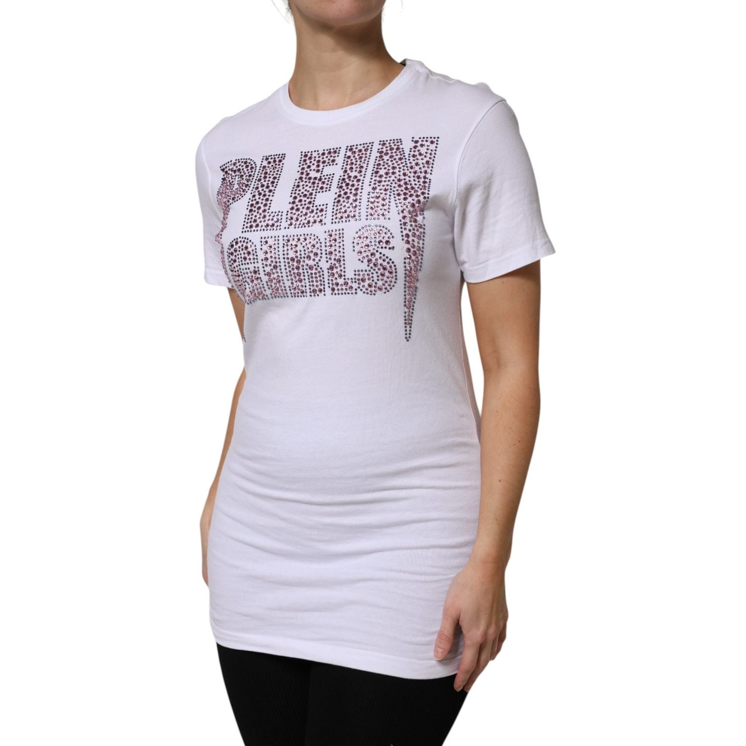 Philipp Plein White Embellished CrewNeck Short Sleeve T-shirt