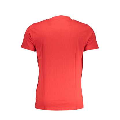 Cavalli Class Rosso Cotton Men T-Shirt
