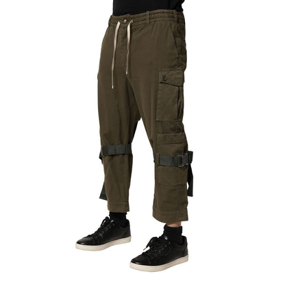 Dolce & Gabbana Brown Cotton Cargo Drawstring Pants