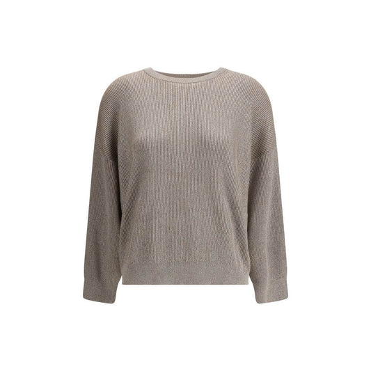 Brunello Cucinelli Beige Cotton Sweatshirt