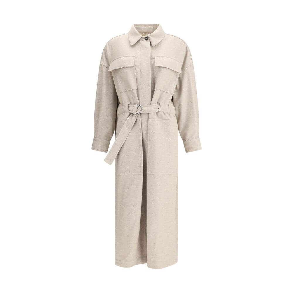 Brunello Cucinelli Beige Wool Coat