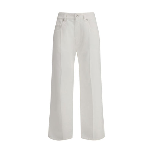 Brunello Cucinelli White Cotton Straight-Leg Jeans