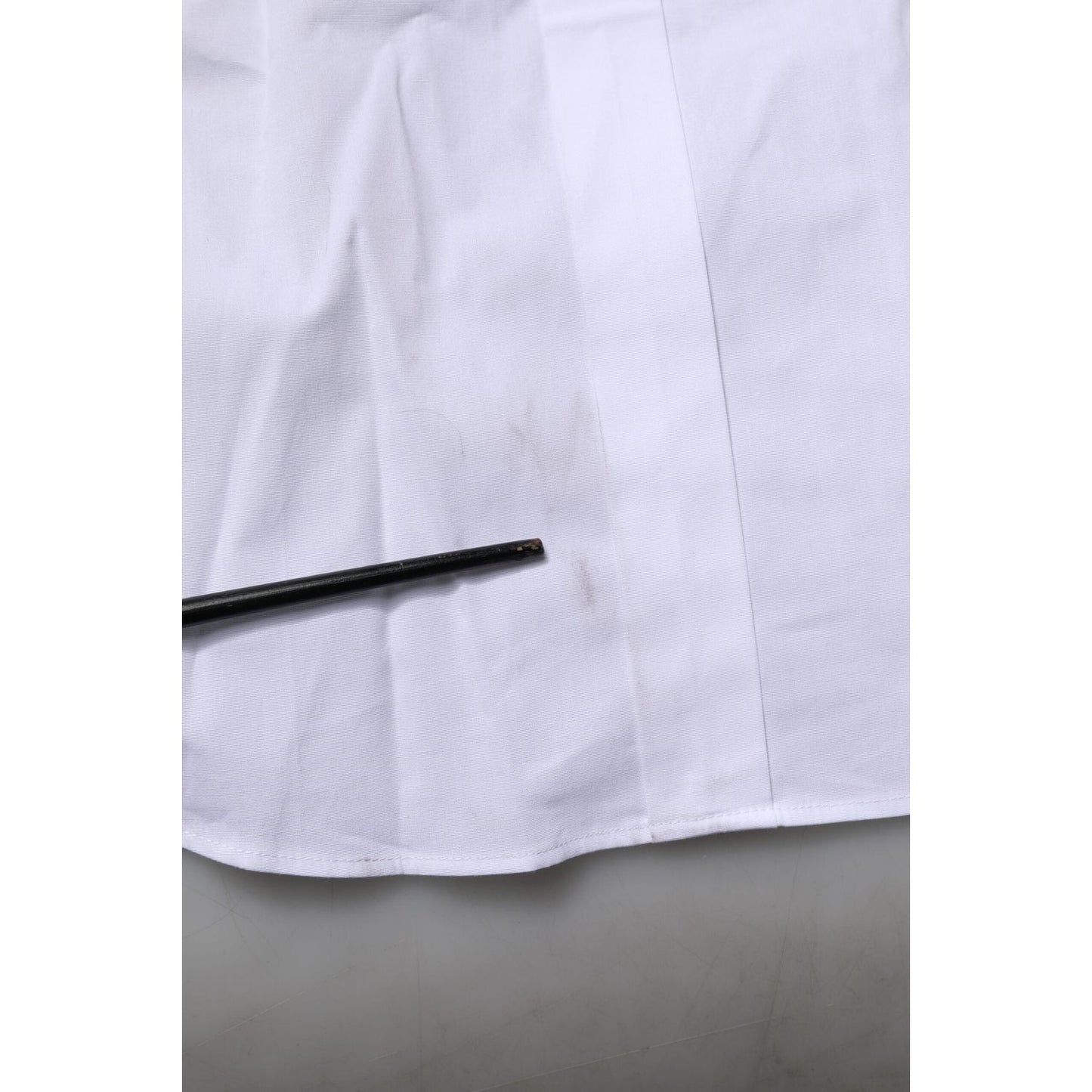 Dolce & Gabbana White Cotton GOLD Long Sleeves Formal Shirt