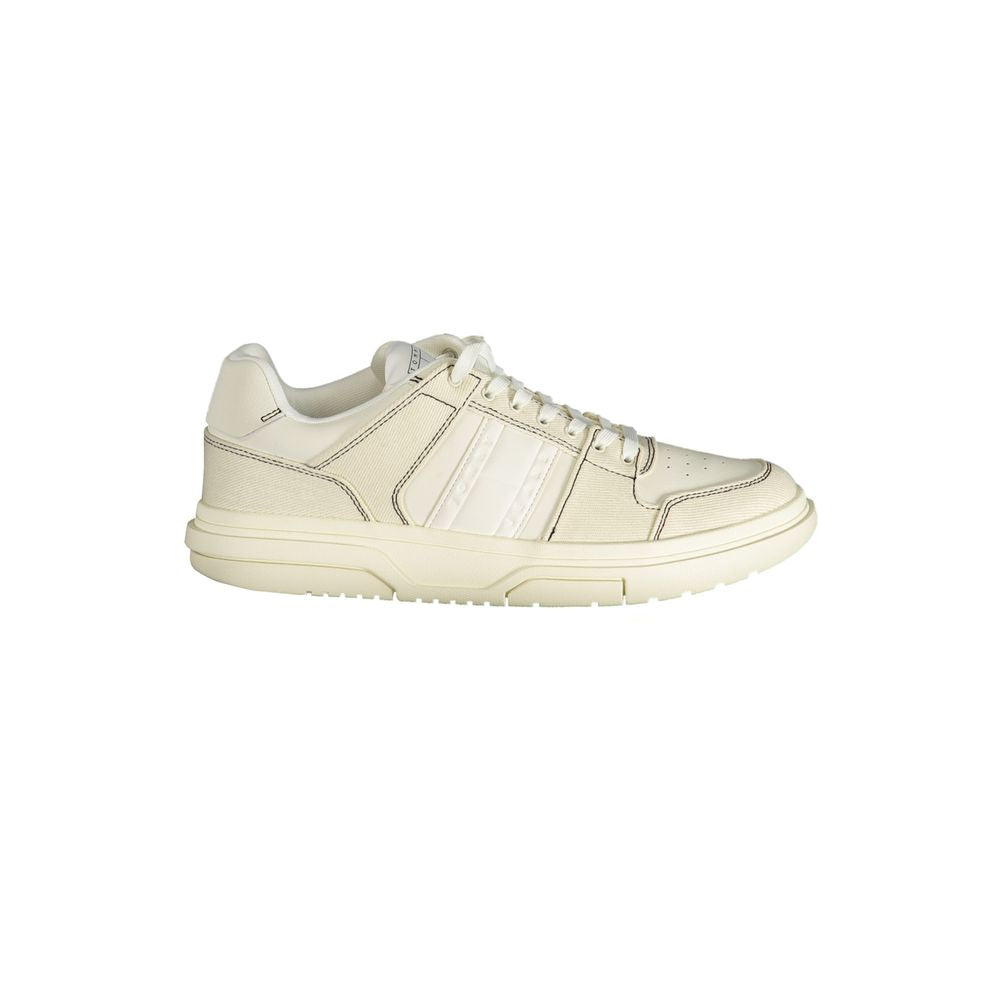 Tommy Hilfiger White Polyester Low Top Sneakers