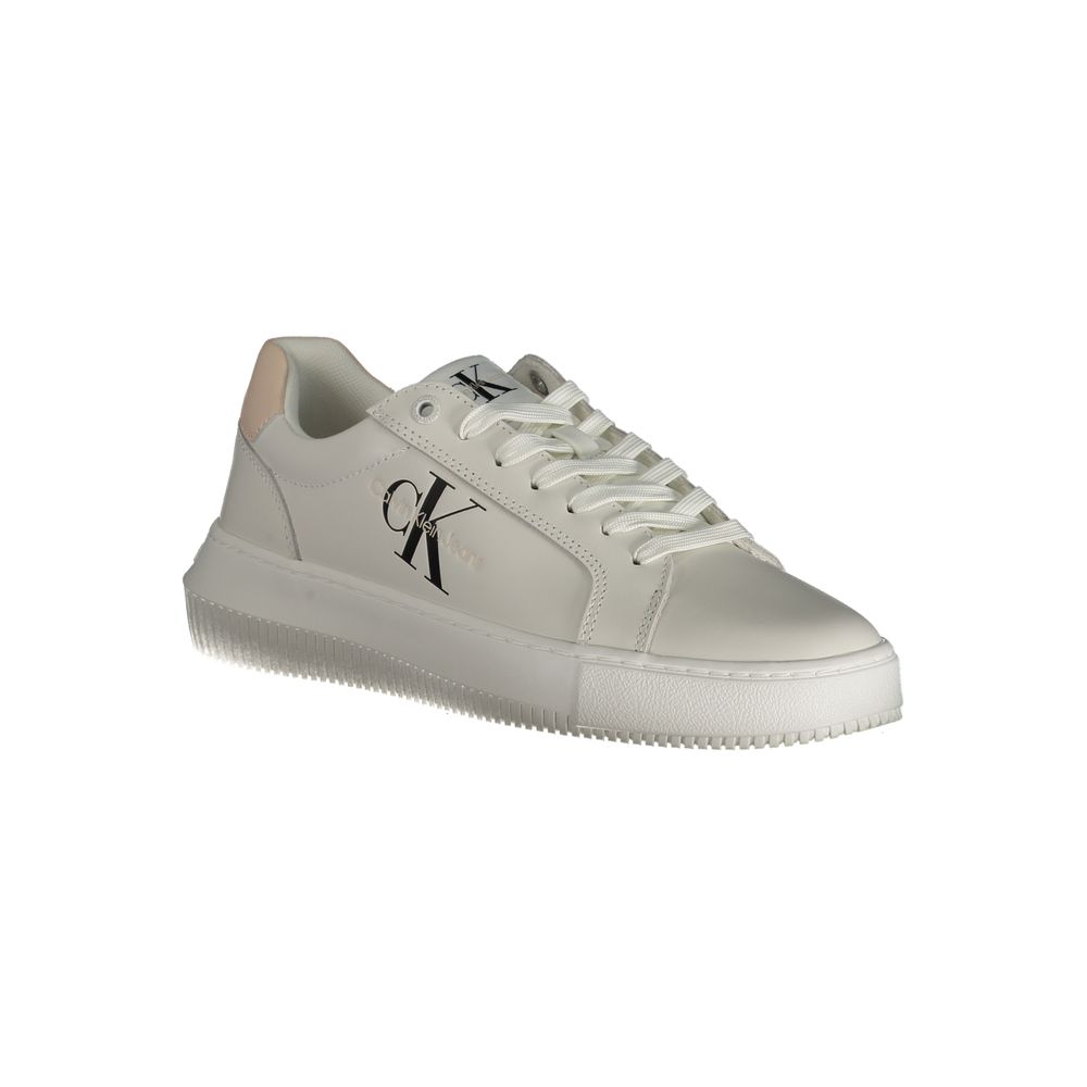 Calvin Klein White Polyester Athletic Sneakers