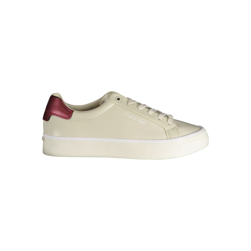 Calvin Klein Beige Polyester Low Top Sneakers