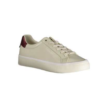 Calvin Klein Beige Polyester Low Top Sneakers Calvin Klein