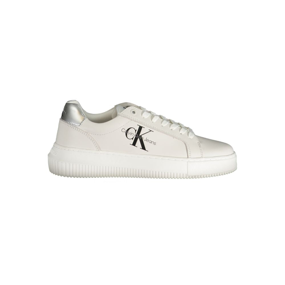 Calvin Klein White Polyester Athletic Sneakers