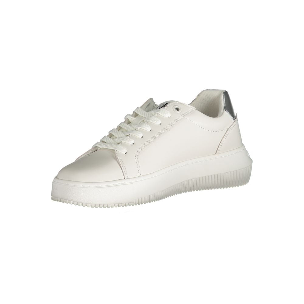 Calvin Klein White Polyester Athletic Sneakers