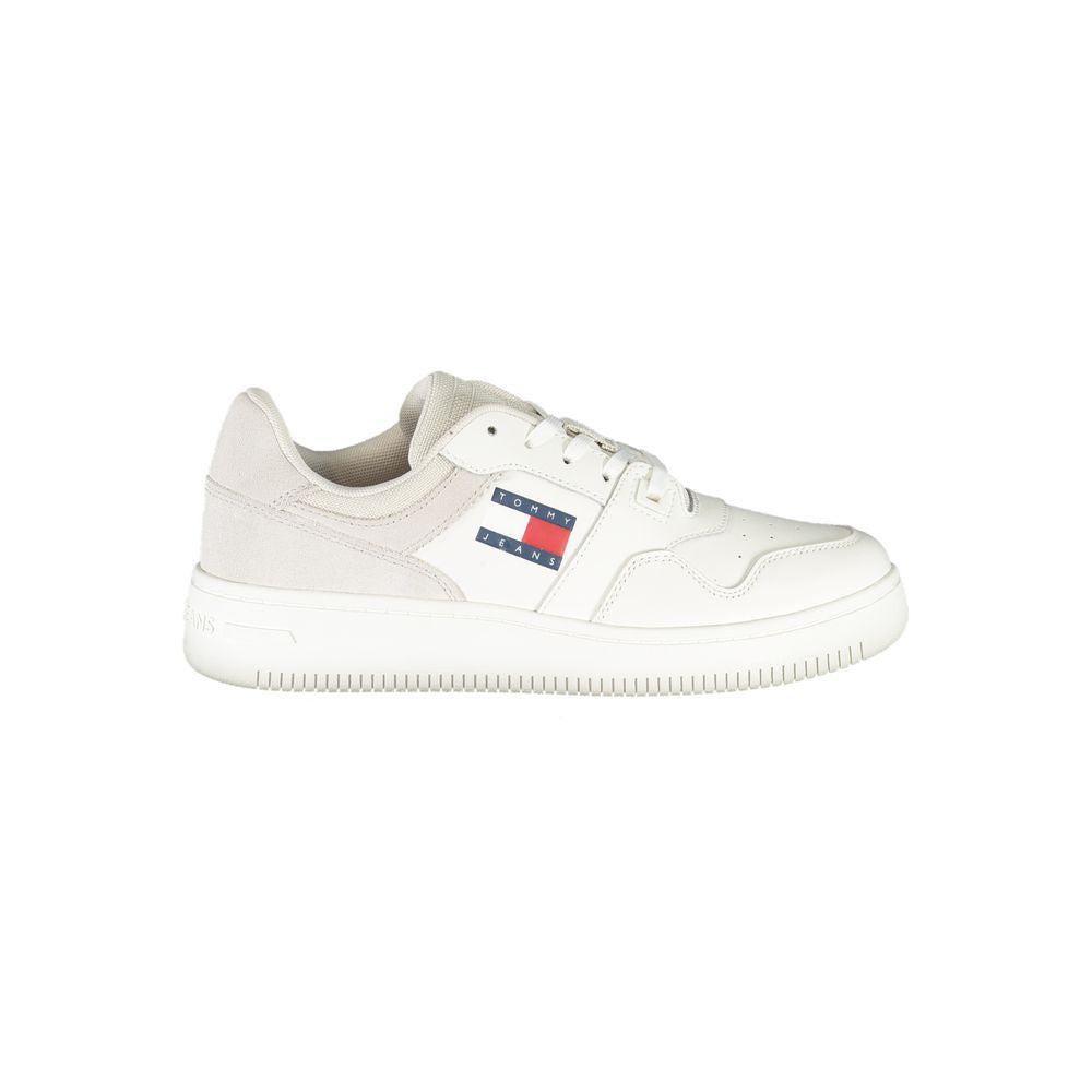 Tommy Hilfiger White Polyester Athletic Sneakers