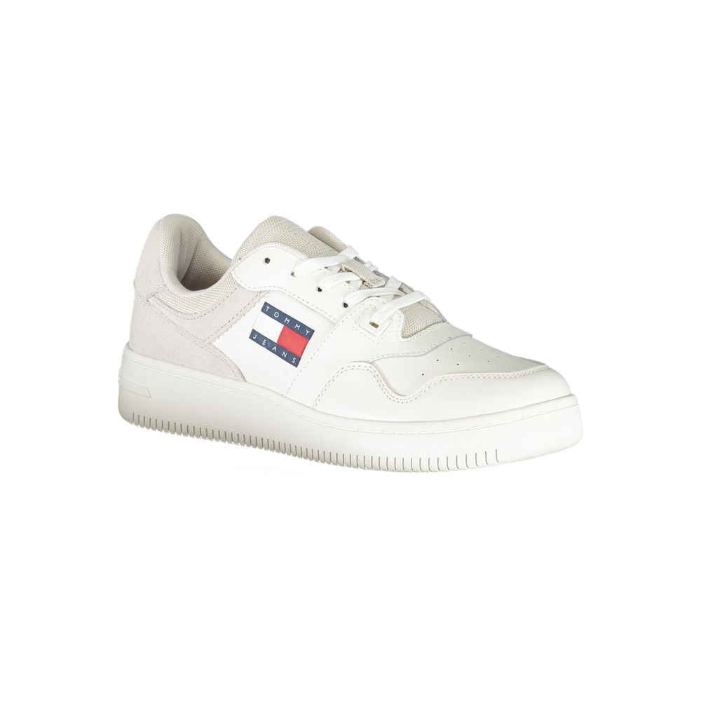Tommy Hilfiger White Polyester Athletic Sneakers