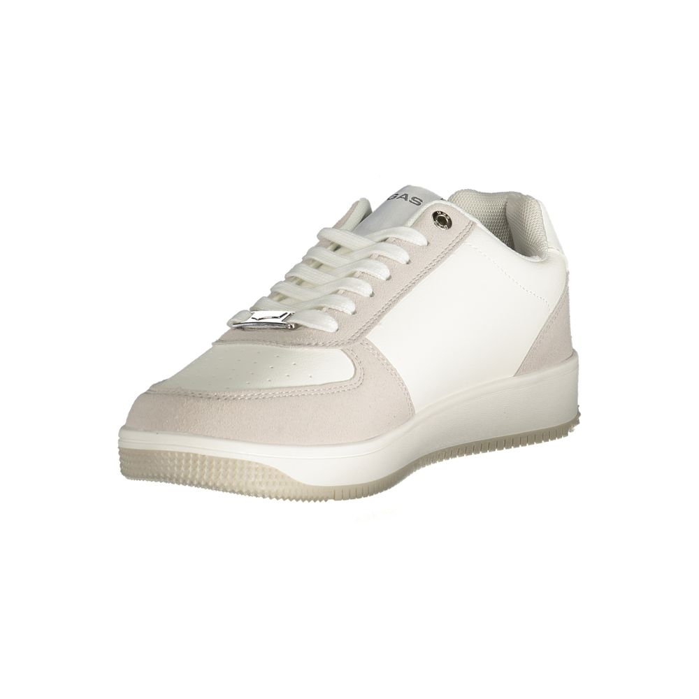 Gas White Polyester Men Sneaker 1728,67465543840,Athletic - Sneakers - Shoes,EU45/US12,Gas,Men,New with tags,Shoes,Sneakers - Shoes,White