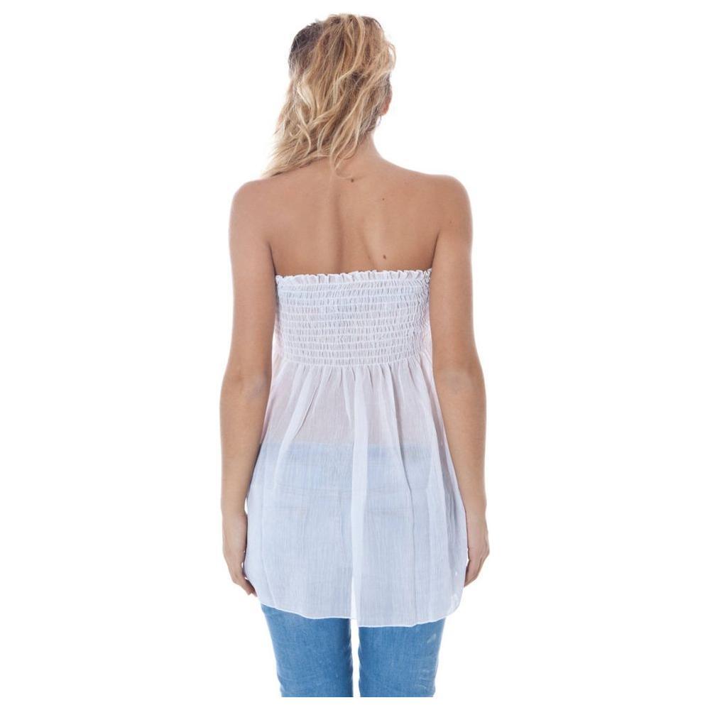 Phard Bianco Polyester Women Intimate Tank Top