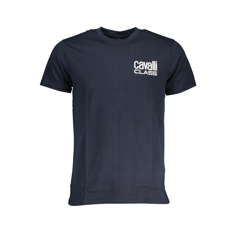 Cavalli Class Blu Cotton Men T-Shirt