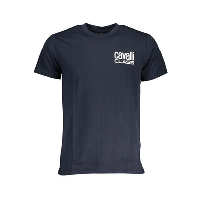 Cavalli Class Blu Cotton Men T-Shirt