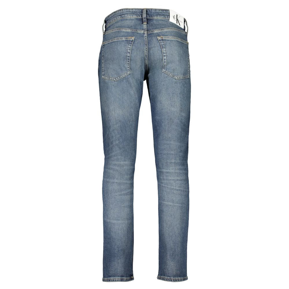 Calvin Klein Blue Cotton Slim Fit Jeans