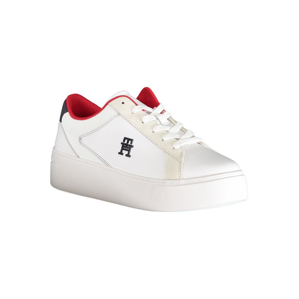 Tommy Hilfiger White Polyester Athletic Sneakers