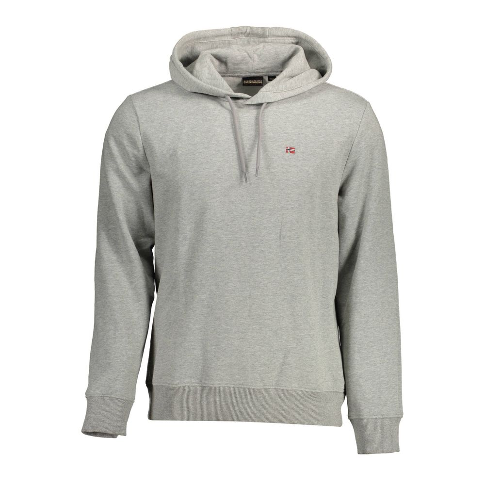 Napapijri Gray Cotton Men's Hoodie