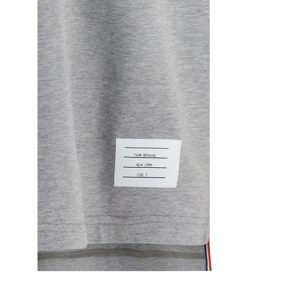 Thom Browne Gray Cotton T-Shirt Thom Browne