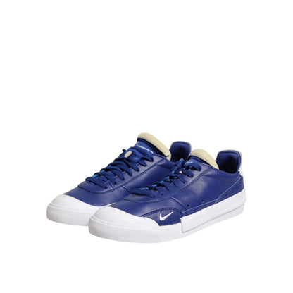 Nike White Blue Lace Up Low Top Drop-Type PRM Sneakers Shoes