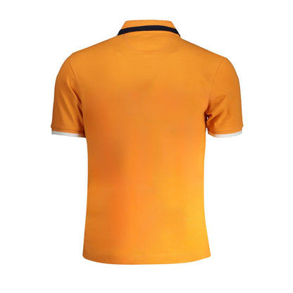 La Martina Arancione Cotton Men Polo