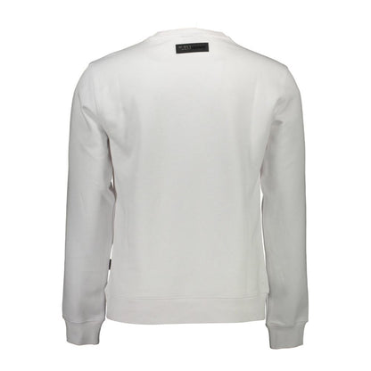 Plein Sport Bianco Cotton Mens Sweatshirt