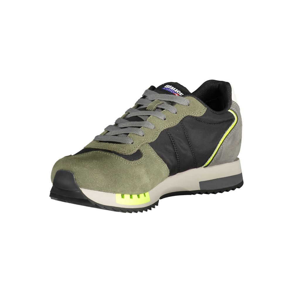 Blauer Green Polyester Athletic Sneakers