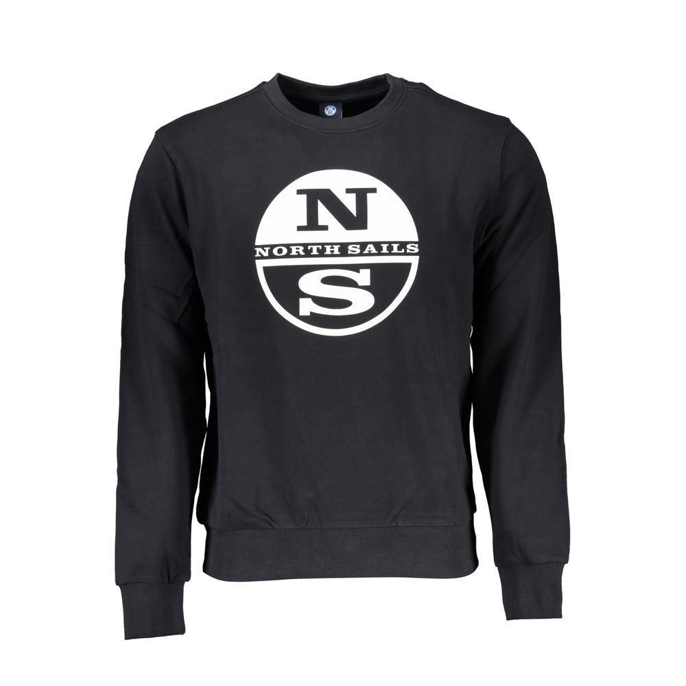North Sails Black Cotton Men's Sweatshirt