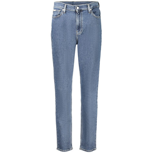 Calvin Klein Blue Cotton Mom Jeans