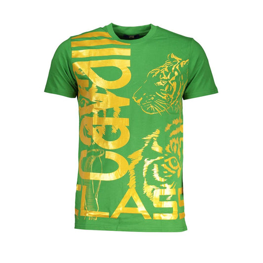 Cavalli Class Verde Cotton Mens T-Shirt