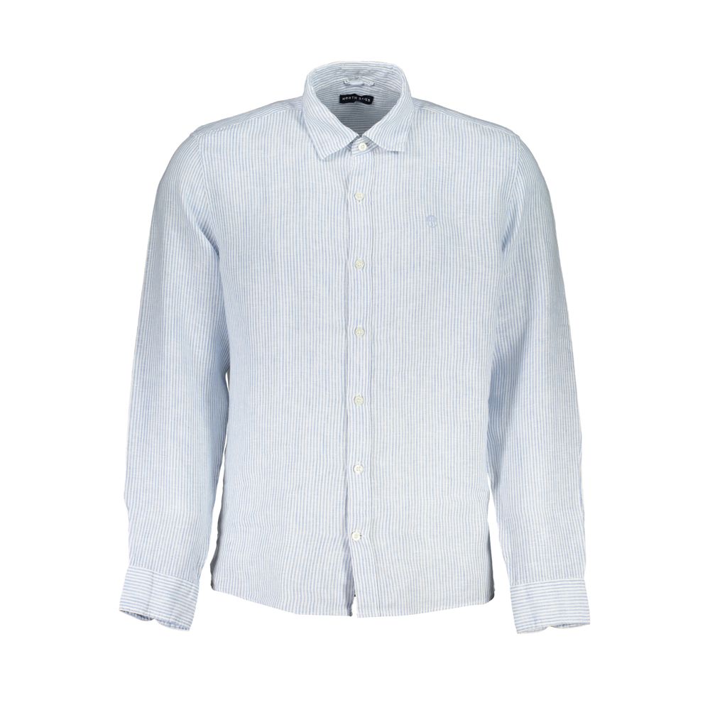 North Sails Blue Linen Dress Shirt