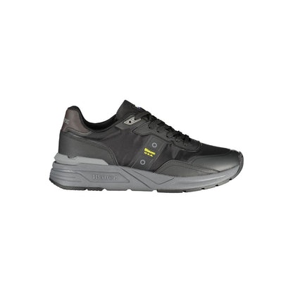 Blauer Black Polyester Athletic Sneakers