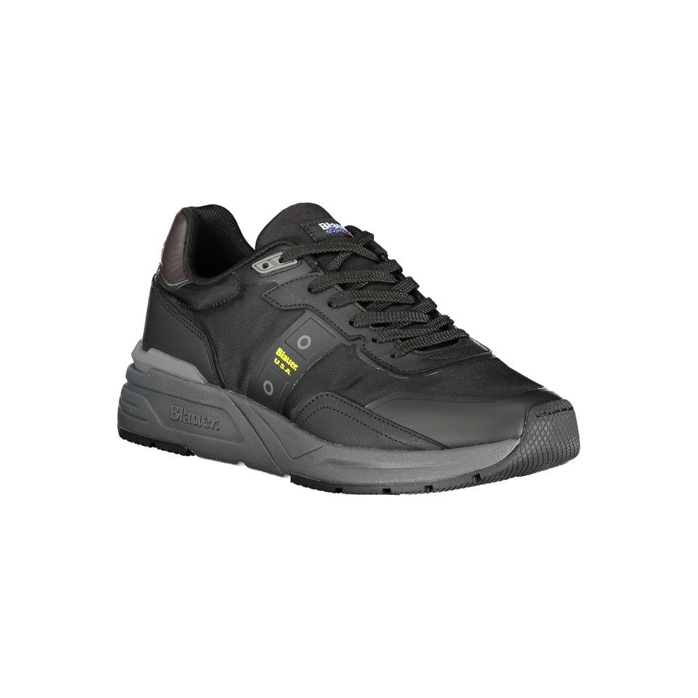 Blauer Black Polyester Athletic Sneakers