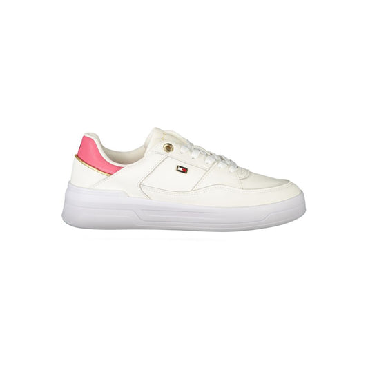 Tommy Hilfiger Bianco Polyurethane Women Sneaker
