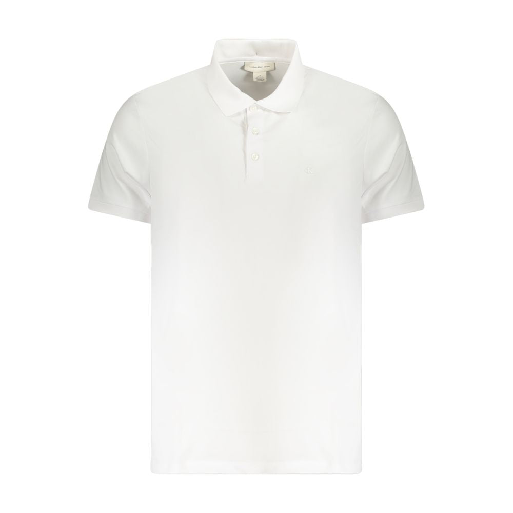 Calvin Klein White Cotton Men Polo