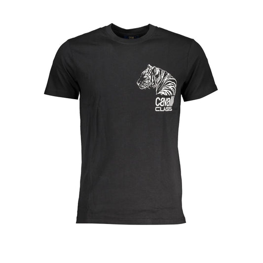 Cavalli Class Black Cotton Mens T-Shirt