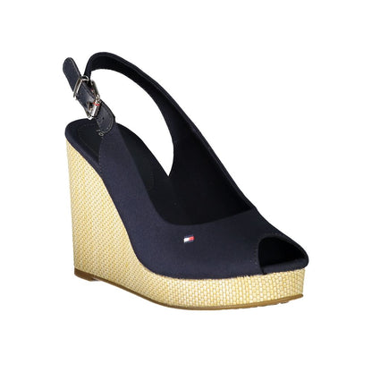 Tommy Hilfiger Blue Cotton Wedge Sandals